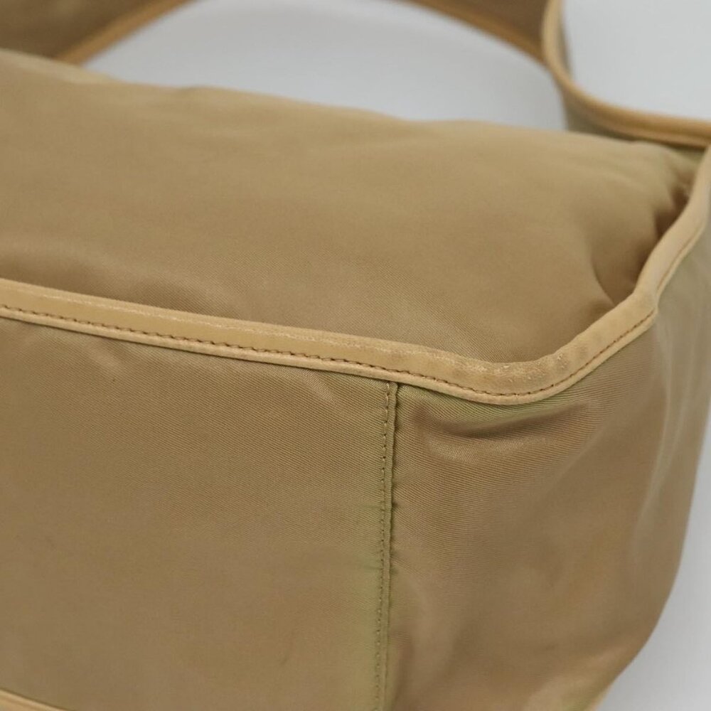Authentic PRADA Shoulder Bag Nylon Leather Brown Silver - Picture 8 of 16